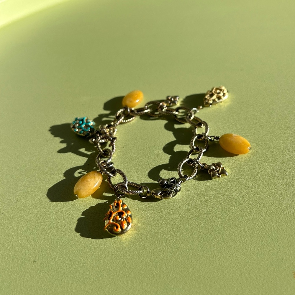 Cute vintage Y2K faux gold‎ charm  bracelet